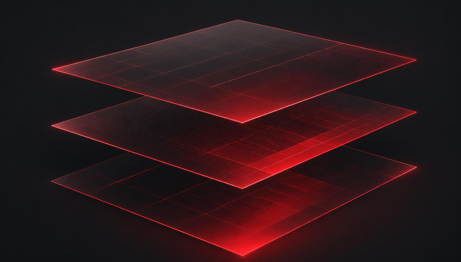 Three stacked layers representing AI governance: organization-wide management, AI risk operations, and independent assurance
